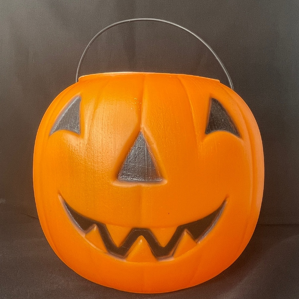 Halloween Blow Mold General Foam Pumpkin Jack O Lantern Candy Bucket